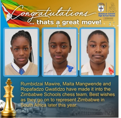 Convent Chess Players to Represent Zim